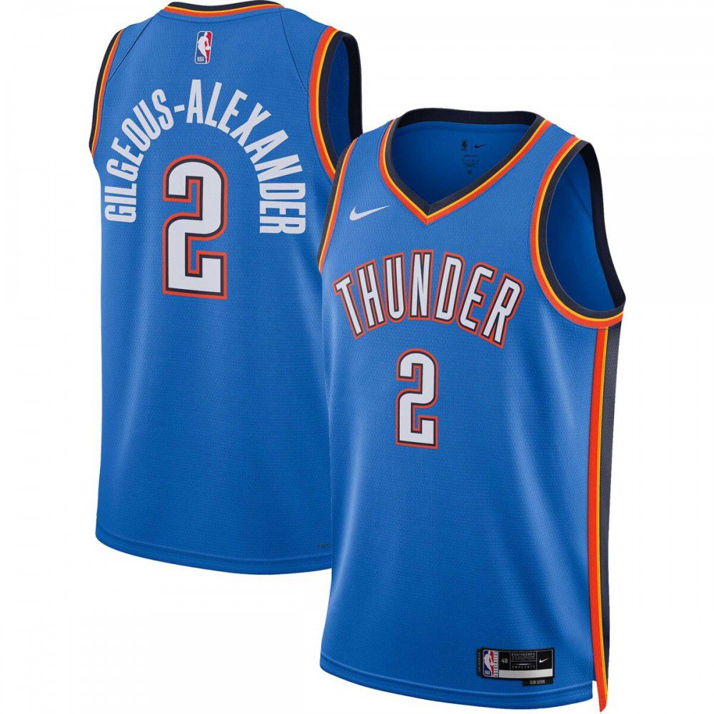 Shai Gilgeous-Alexander Oklahoma City Thunder Unisex 2022/23 Swingman Jersey - Icon Edition - Blue-Pro Kit Vault | Brand New 26/27 Sports Jerseys